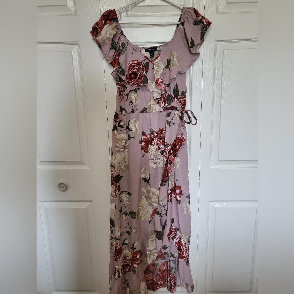 Lavender floral summer dress